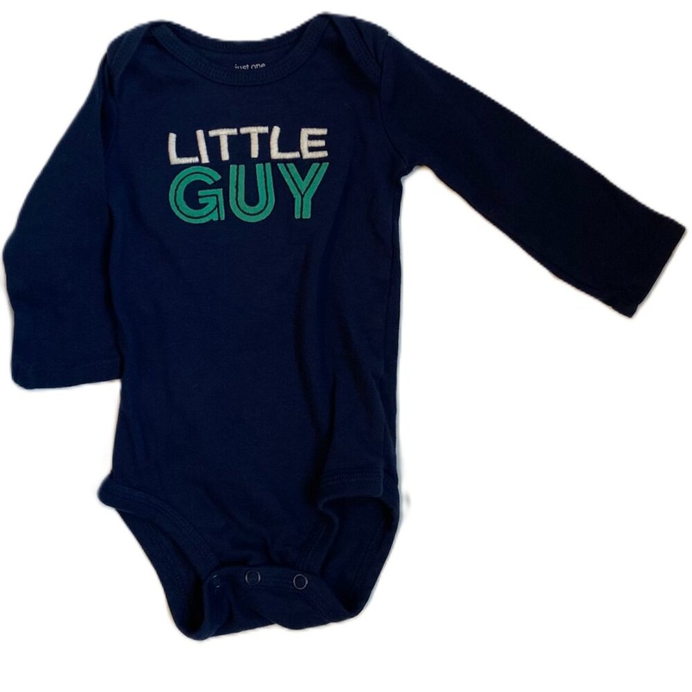 🌟$3 Add On | Baby Boy Long Sleeve Bodysuit 6M Dark Navy Blue